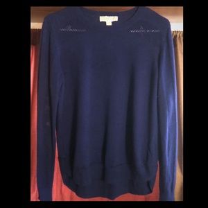 MICHAEL Michael Kors Womens Blue Pullover Sweater